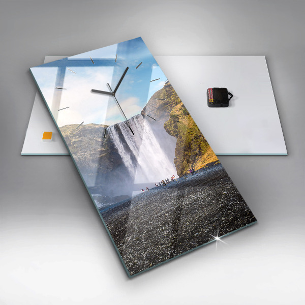 Horloge rectangulaire verticale Cascade en Islande