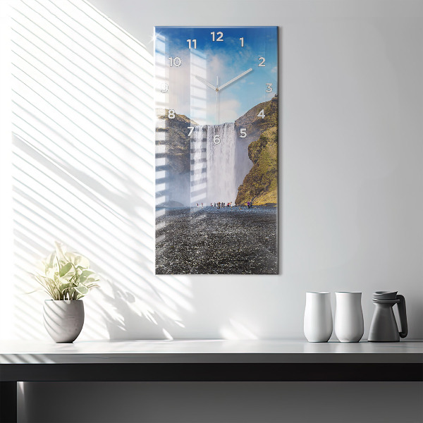 Horloge rectangulaire verticale Cascade en Islande