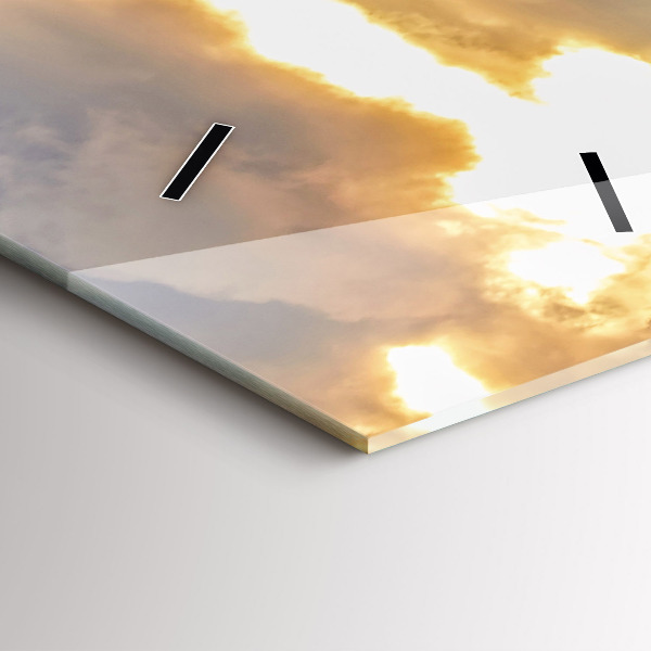 Horloge rectangulaire verticale Paysage avec forêts