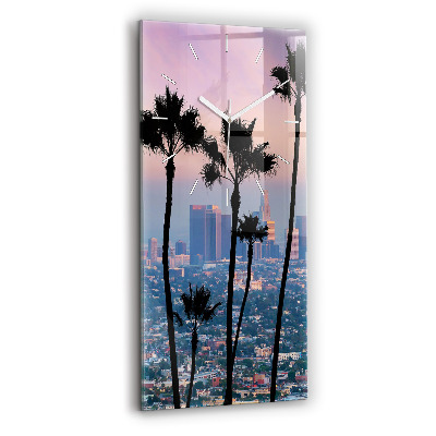Horloge rectangulaire verticale Coucher de soleil à Los Angeles