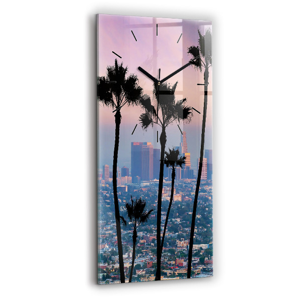 Horloge rectangulaire verticale Coucher de soleil à Los Angeles