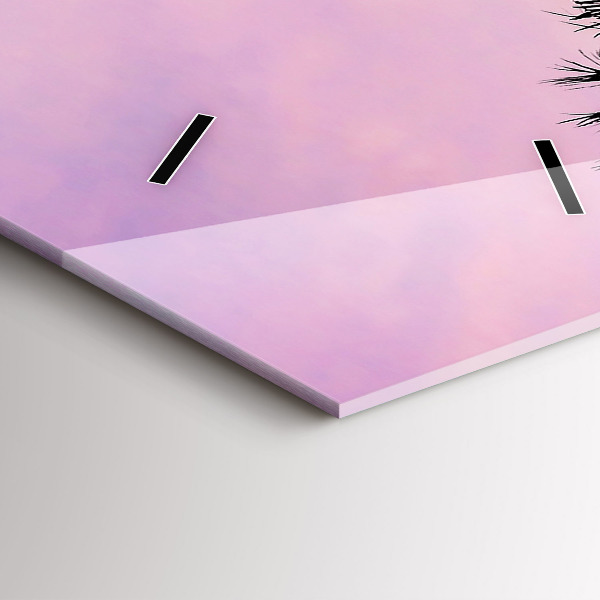 Horloge rectangulaire verticale Coucher de soleil à Los Angeles