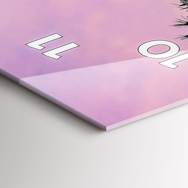 Horloge rectangulaire verticale Coucher de soleil à Los Angeles