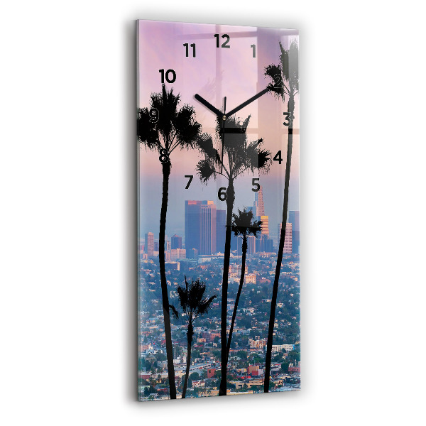 Horloge rectangulaire verticale Coucher de soleil à Los Angeles