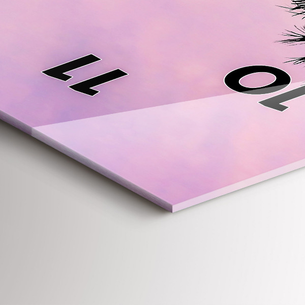 Horloge rectangulaire verticale Coucher de soleil à Los Angeles