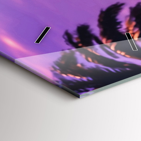 Horloge rectangulaire verticale Coucher de soleil à Los Angeles