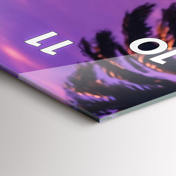 Horloge rectangulaire verticale Coucher de soleil à Los Angeles