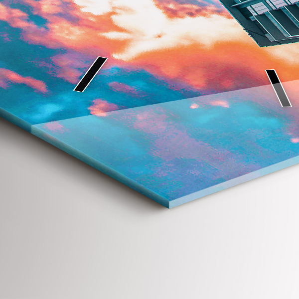 Horloge rectangulaire verticale Miami, Floride