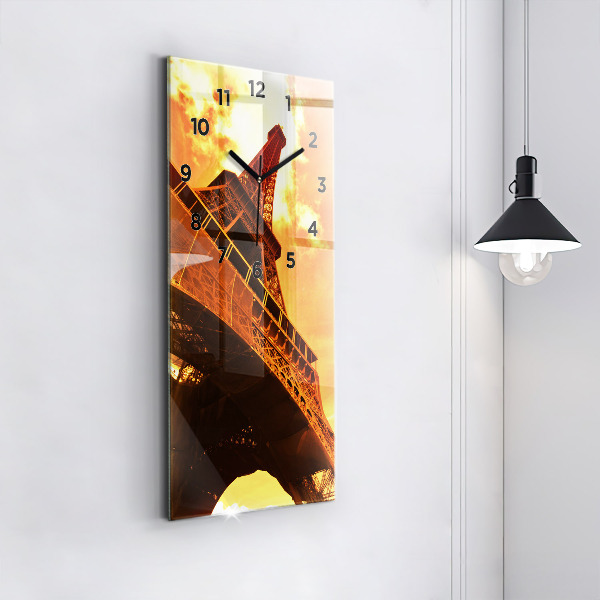 Horloge rectangulaire verticale La Tour Eiffel à Paris