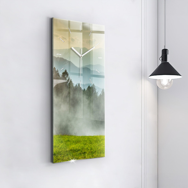 Horloge rectangulaire verticale Paysage de montagne