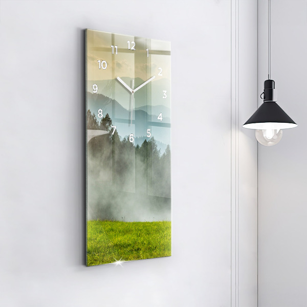 Horloge rectangulaire verticale Paysage de montagne