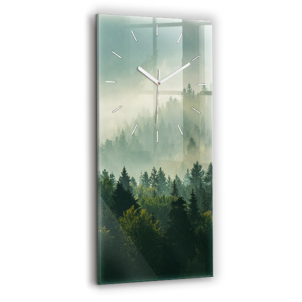 Horloge rectangulaire verticale Lever de soleil sur les Beskides