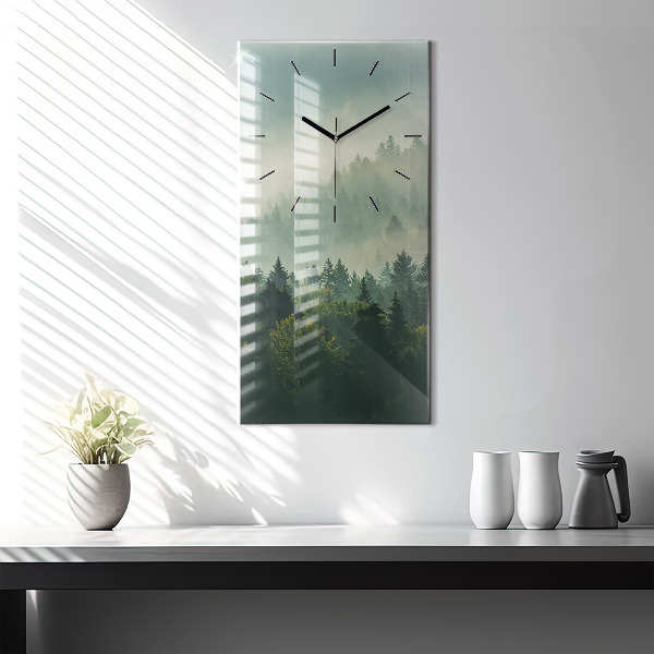 Horloge rectangulaire verticale Lever de soleil sur les Beskides