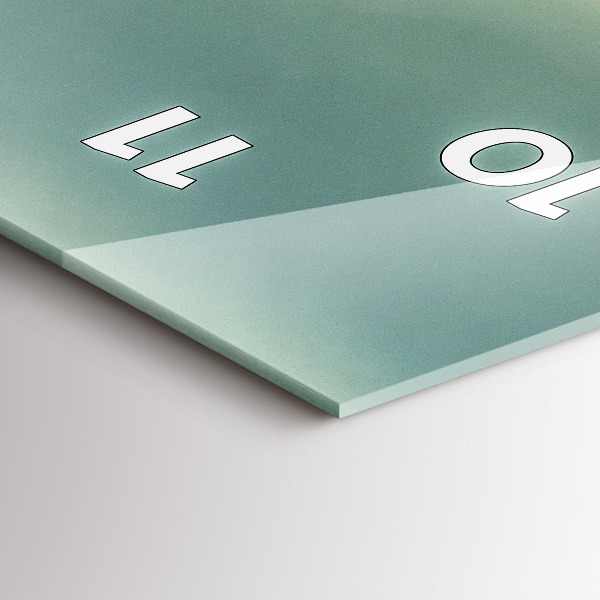 Horloge rectangulaire verticale Lever de soleil sur les Beskides