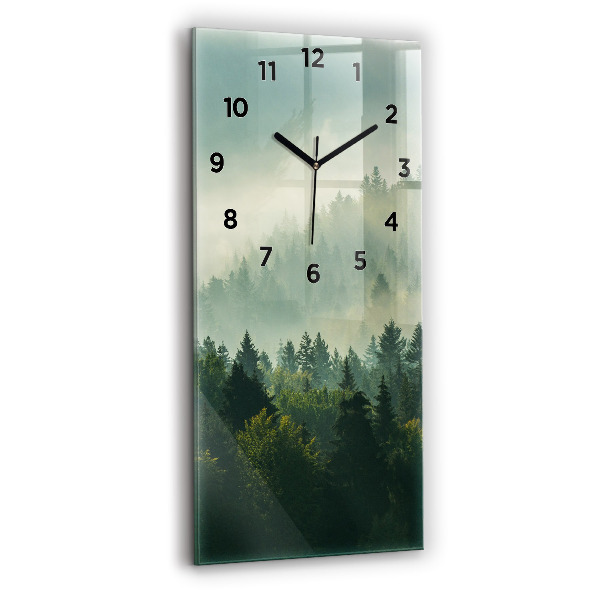 Horloge rectangulaire verticale Lever de soleil sur les Beskides