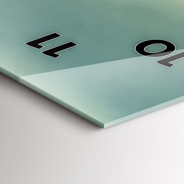 Horloge rectangulaire verticale Lever de soleil sur les Beskides