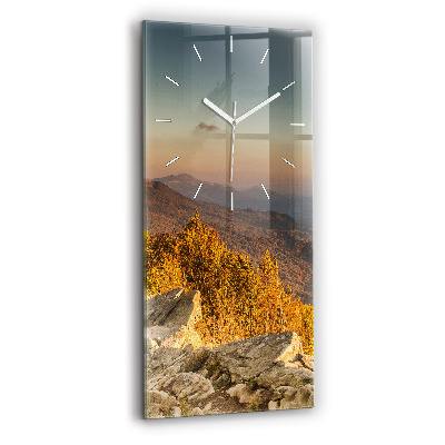 Horloge rectangulaire verticale Les montagnes de Bieszczady