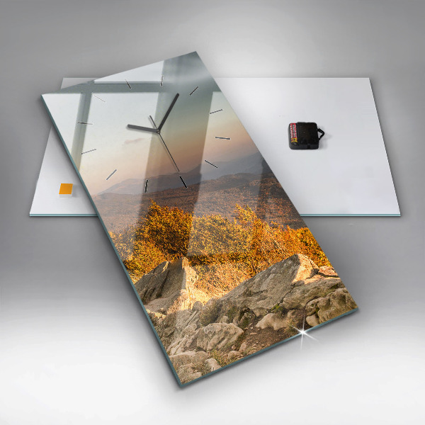 Horloge rectangulaire verticale Les montagnes de Bieszczady