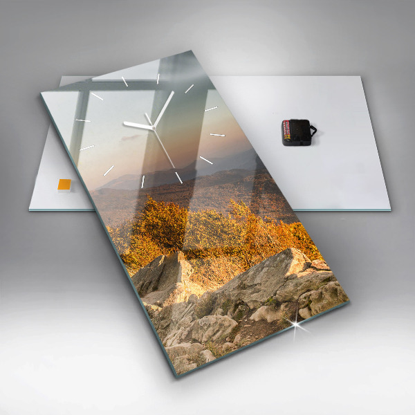 Horloge rectangulaire verticale Les montagnes de Bieszczady