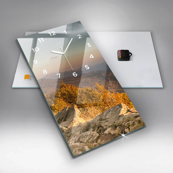 Horloge rectangulaire verticale Les montagnes de Bieszczady
