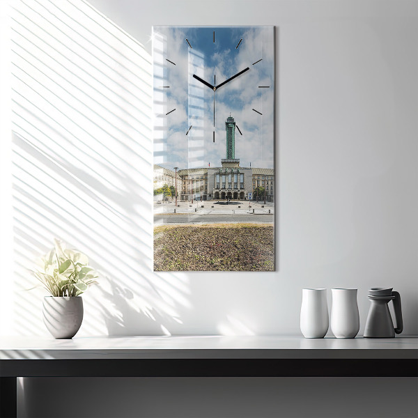 Horloge murale verticale 'Panorama de la ville d''Ostrava'
