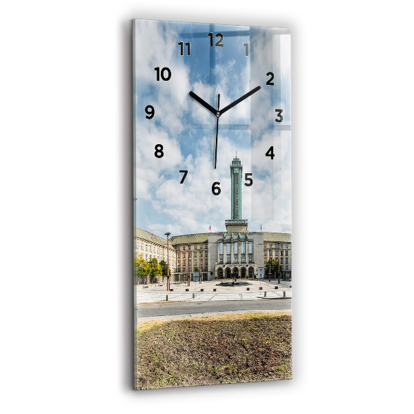 Horloge murale verticale 'Panorama de la ville d''Ostrava'