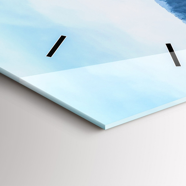 Horloge rectangulaire verticale Panorama de la ville en hiver