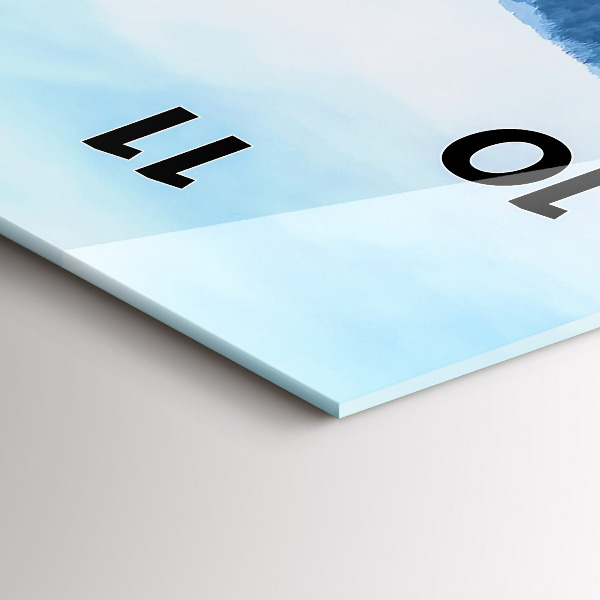 Horloge rectangulaire verticale Panorama de la ville en hiver