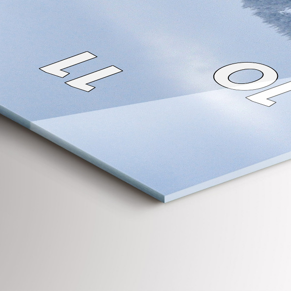 Horloge murale verticale Les monts des Géants tchèques en hiver