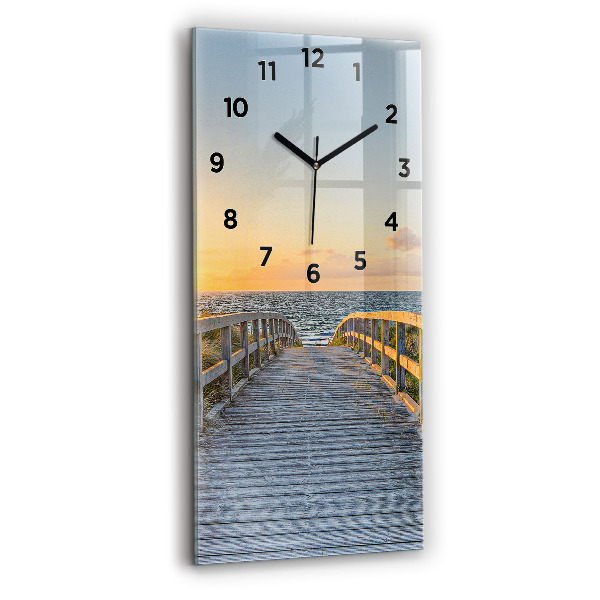 Horloge rectangulaire verticale Vacances à la plage