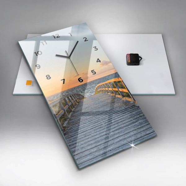 Horloge rectangulaire verticale Vacances à la plage