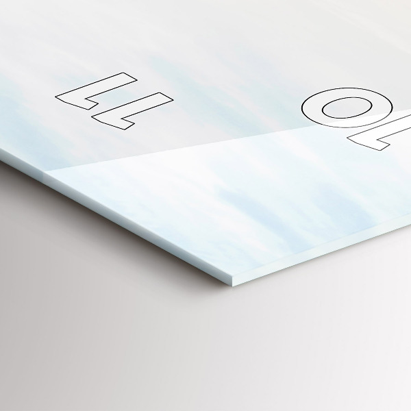 Horloge rectangulaire verticale Coucher de soleil sur la mer