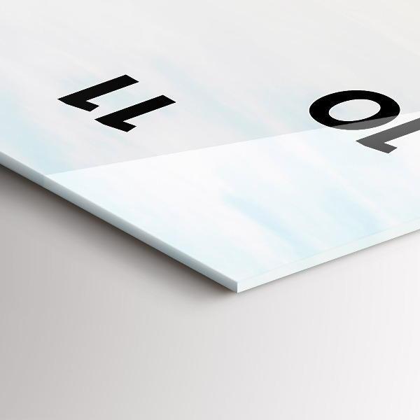 Horloge rectangulaire verticale Coucher de soleil sur la mer