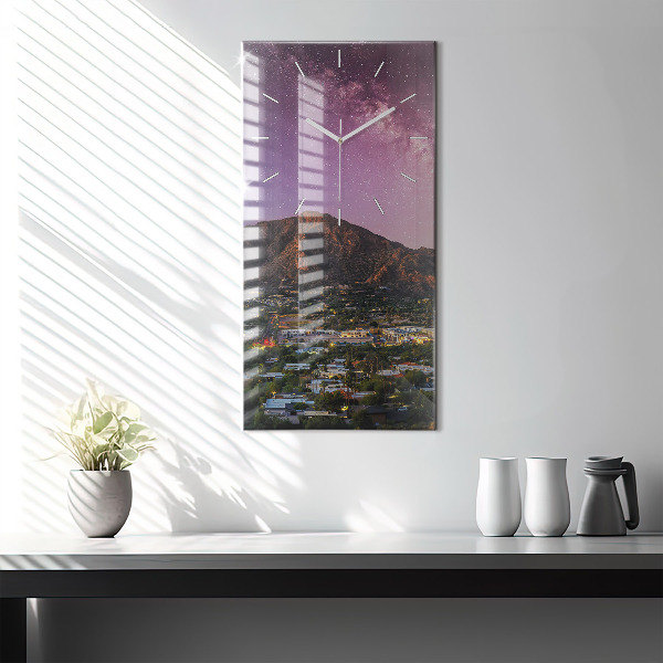 Horloge murale verticale Paysage de montagne