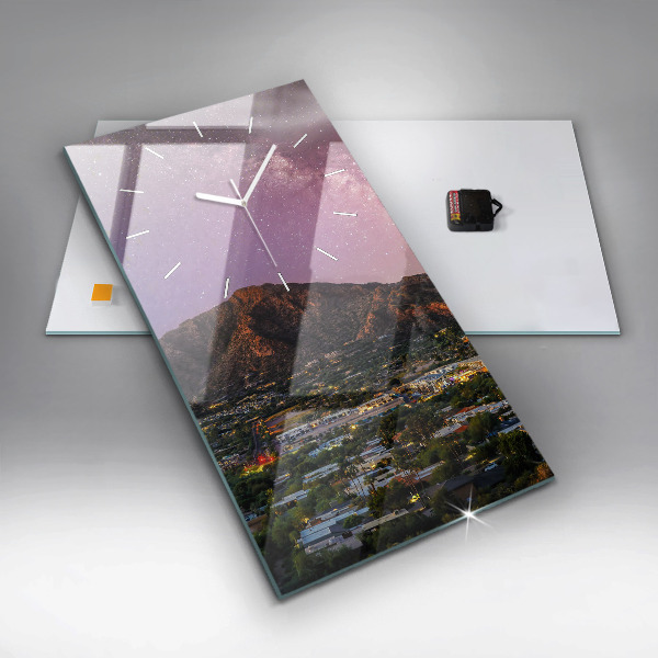 Horloge murale verticale Paysage de montagne