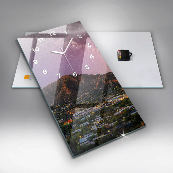 Horloge murale verticale Paysage de montagne
