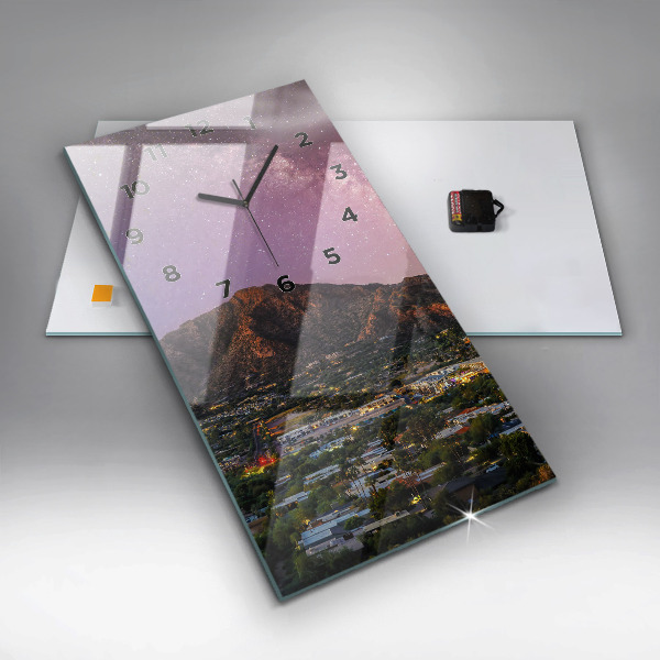 Horloge murale verticale Paysage de montagne