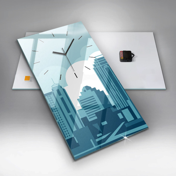 Horloge murale verticale 'L''architecture aux États-Unis'