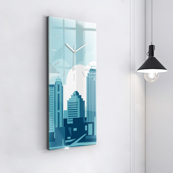 Horloge murale verticale 'L''architecture aux États-Unis'