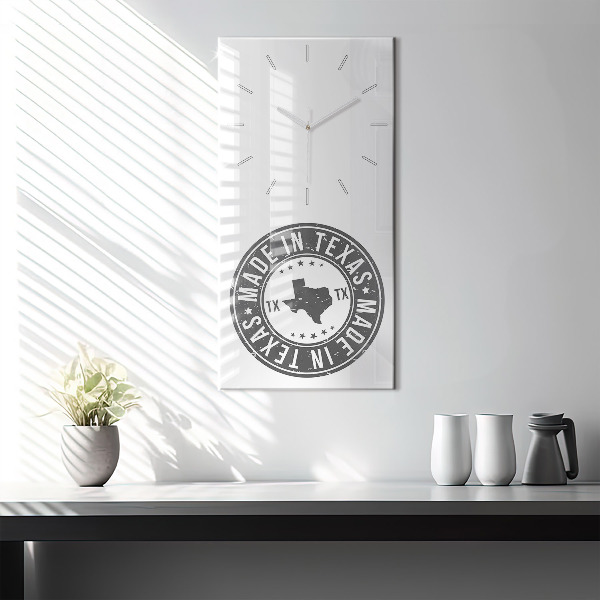 Horloge murale verticale timbre du Texas