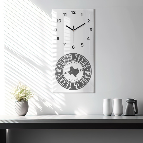 Horloge murale verticale timbre du Texas
