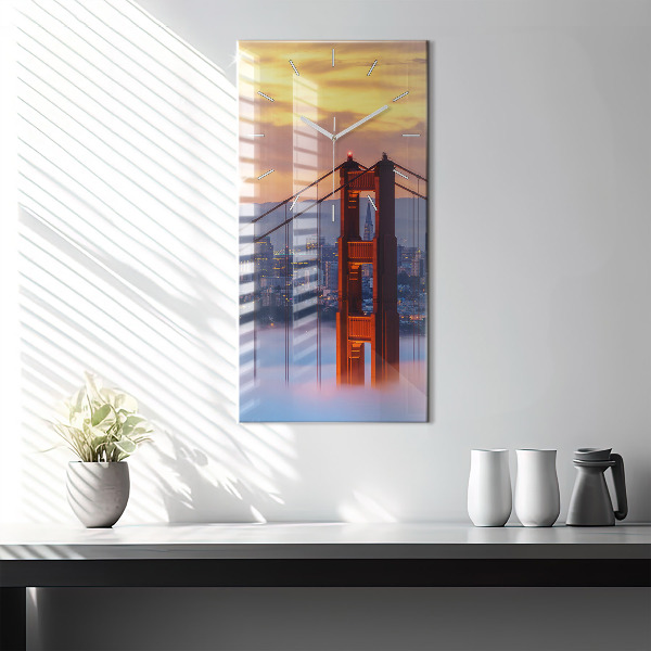 Horloge rectangulaire verticale Pont de San Francisco