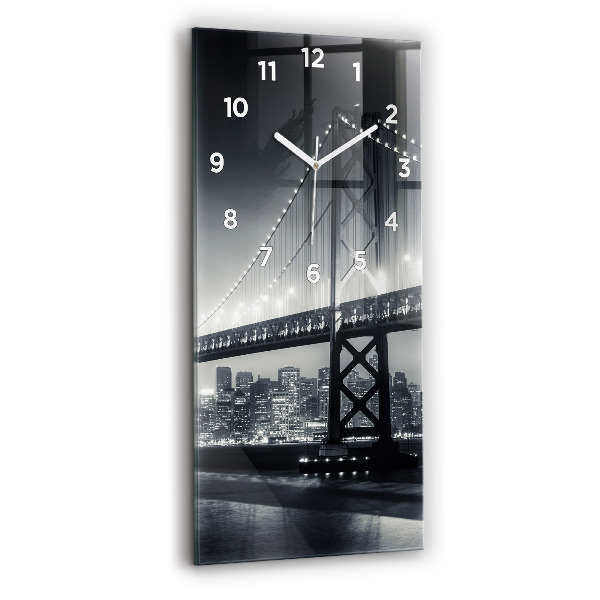 Horloge rectangulaire verticale Pont de San Francisco la nuit