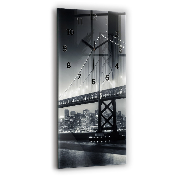 Horloge rectangulaire verticale Pont de San Francisco la nuit