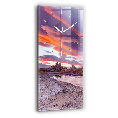 Horloge rectangulaire verticale Lever de soleil en Californie