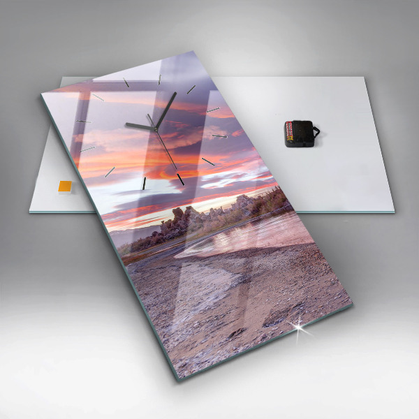 Horloge rectangulaire verticale Lever de soleil en Californie