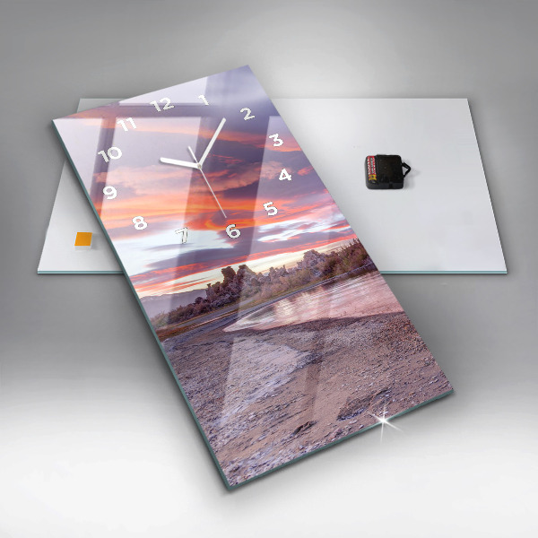 Horloge rectangulaire verticale Lever de soleil en Californie