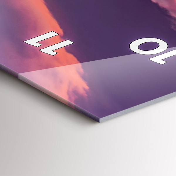 Horloge rectangulaire verticale Lever de soleil en Californie