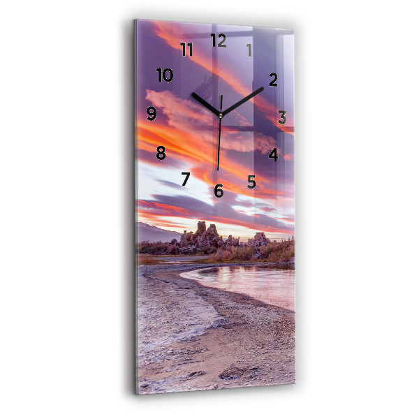 Horloge rectangulaire verticale Lever de soleil en Californie