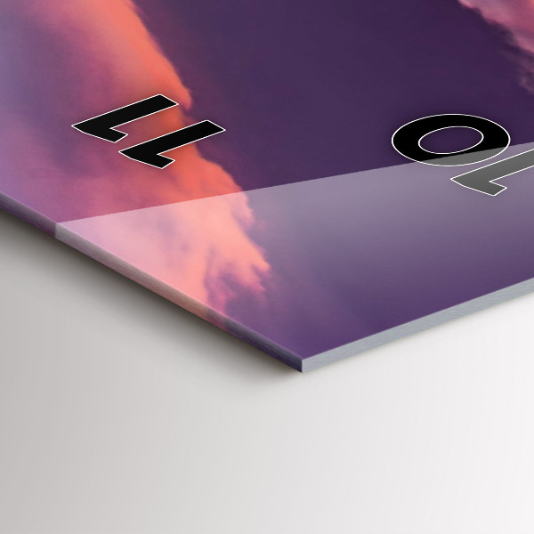 Horloge rectangulaire verticale Lever de soleil en Californie